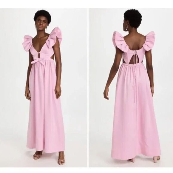 🍋 LOVE & LEMONS Miriam Maxi Dress Medium NWT $329 - Picture 6 of 8